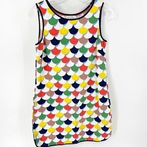 ✅ Boden Rainbow Scallop multicolor Dress SIZE 6